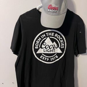 Black Coors T-Shirt and Coors hat